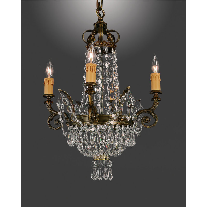 Devitt 4 - Light Candle Style Chandelier, Antique Silver