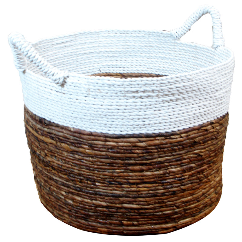 Bay Isle Home™ Wicker Decorative Basket, 13" H x 15" W x 15" D
