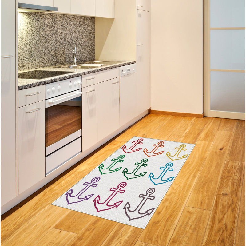 Anchor High Density Long Fiber Poly Threads Decorative Area Rug Carpet, Rectangle 4' x 5'8"