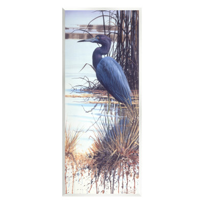 " Blue Heron Modern Splash " by Luke Buck