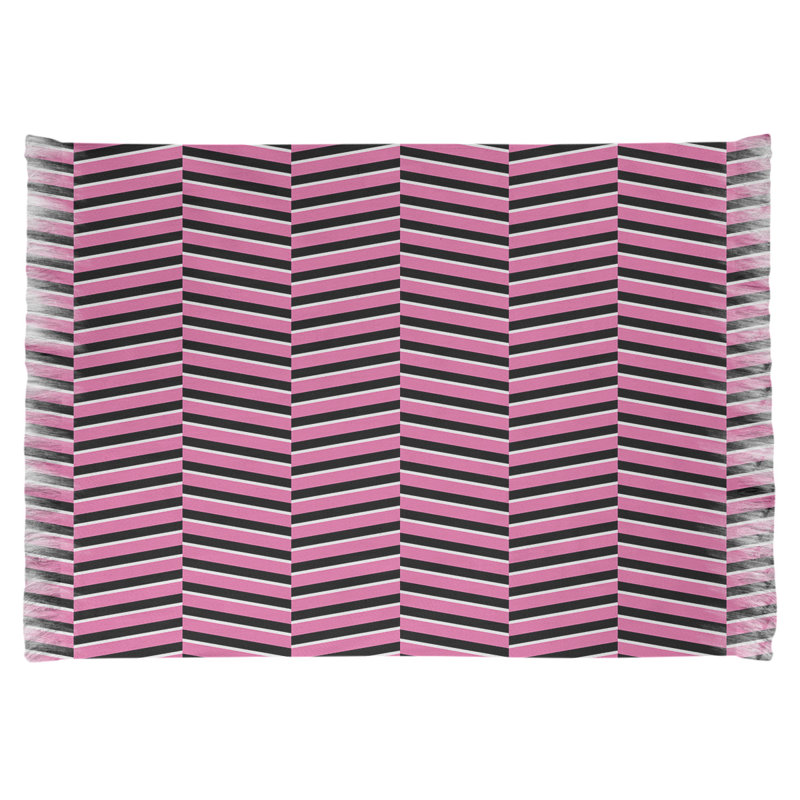Tapis rose rayures, Non