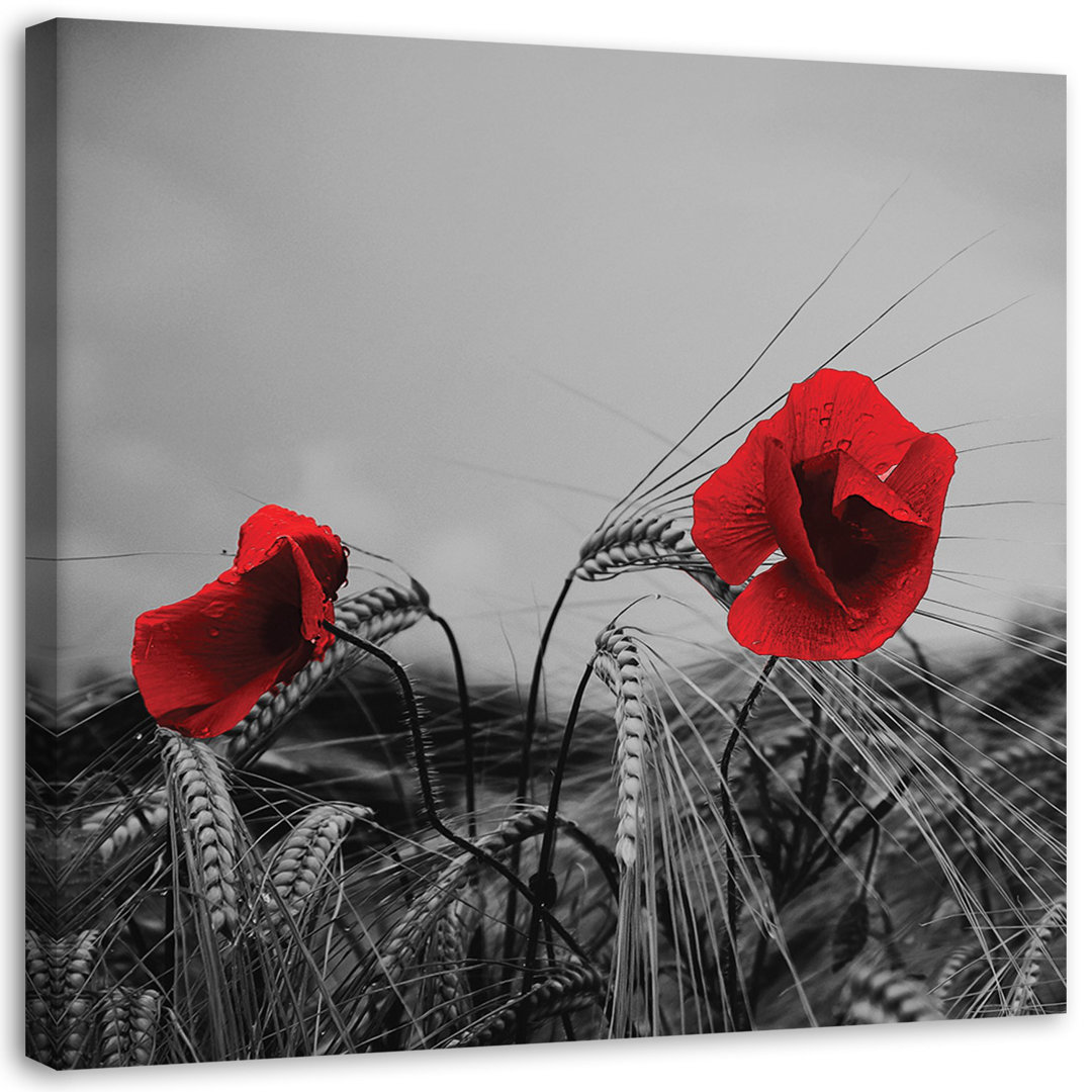 Leinwandbild Red Poppies And Corn