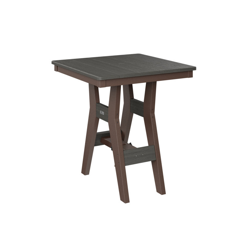Berlin Gardens Harbour 28″ Square Dining Table, Chocolate Brown, Coastal Grey