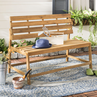 Gere Balcony Wooden Convertible Bench by Highland Dunes