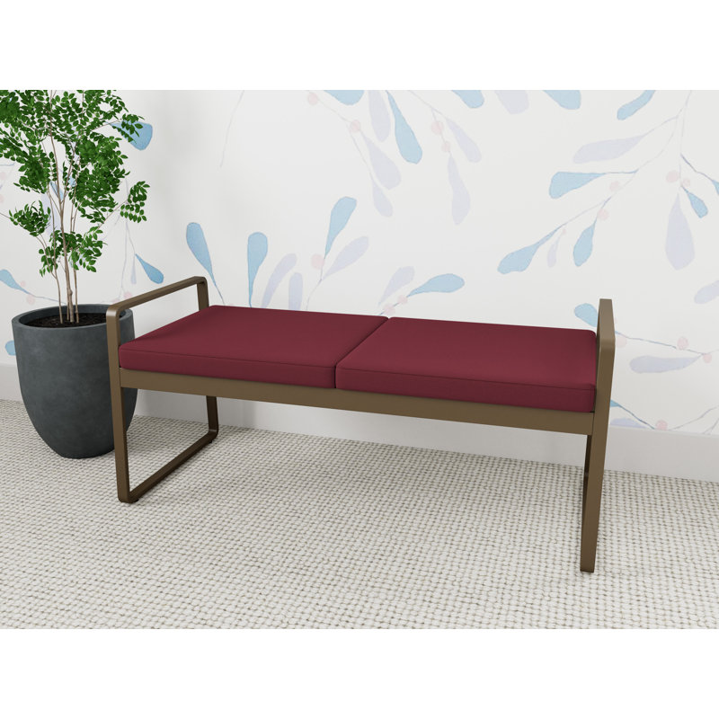 Banc en métal Gansett, Bronze, Vin Visite Libre- Tissu uni