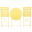 Ensemble 3 pièces de chaises bistro et de patio bistro Metail - Jaune-192335755