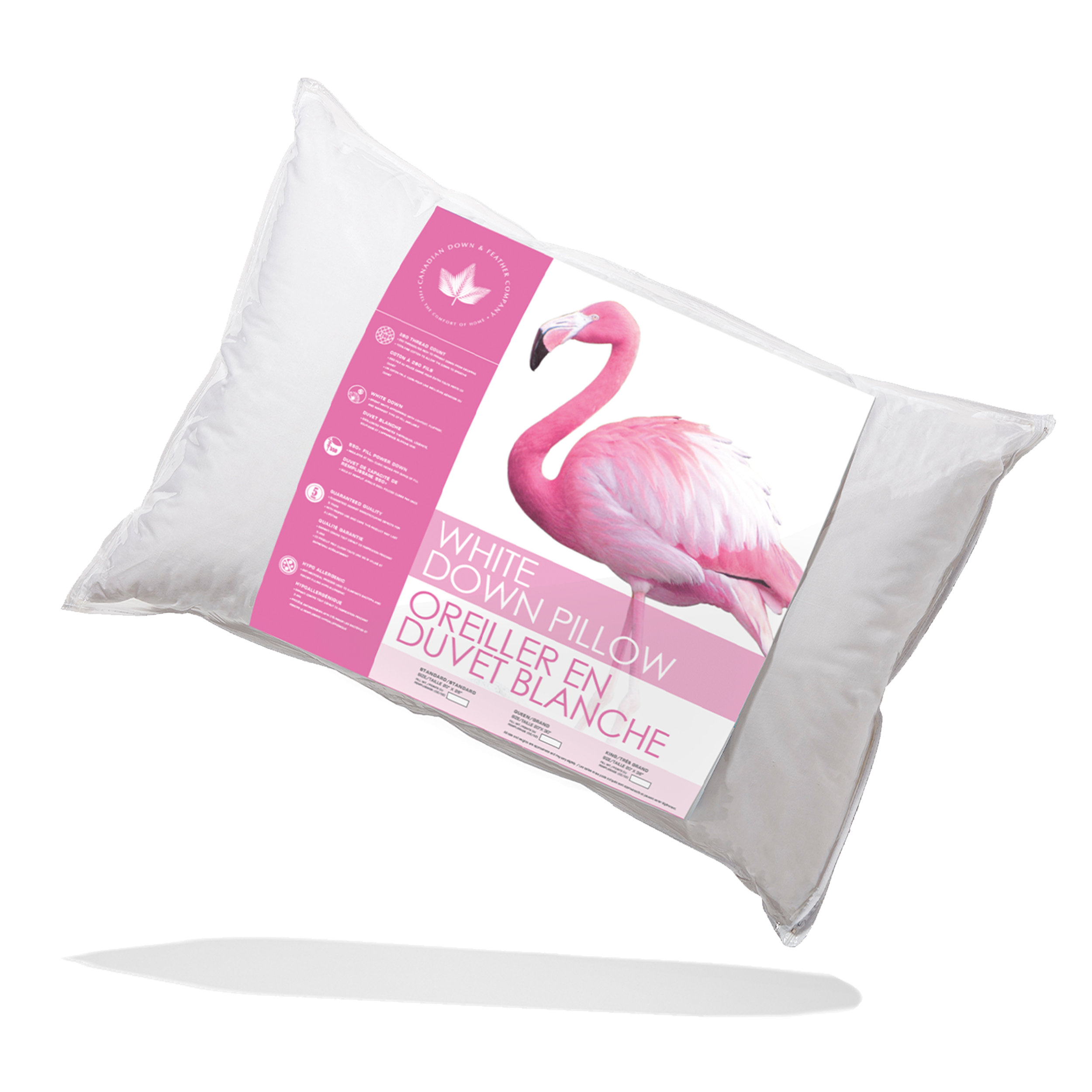 Canadian Down & Feather Company White Down Pillow - Medium Support