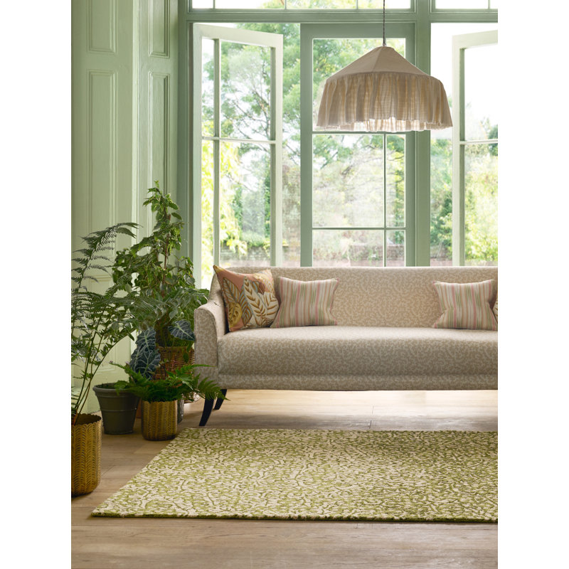 Truffle Hand Tufted Floral Area Rug, Rectangle 5'3" x 7'7"