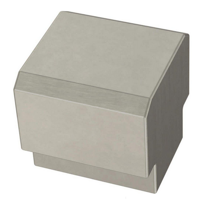 (5 Pack) 1 inch Tapered Edge Knob, Satin Nickel