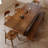 Brown Rectangular Solid Wood Dining Table-2066287220
