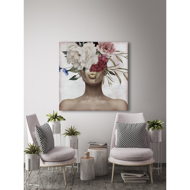 Those Lips - Wrapped Canvas Painting, 45cm H x 45cm W x 3.81cm D