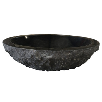 Barclay Hubbard 14'' Black Granite Stone Oval Bathroom Sink