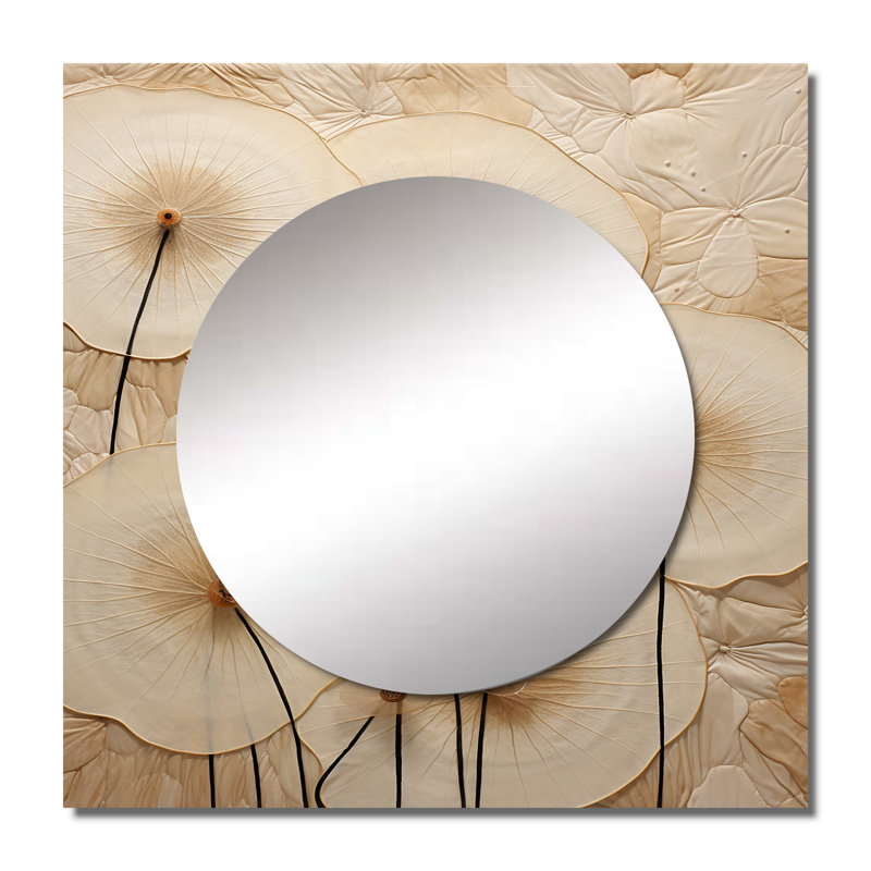 Andrillon - Morning Glory Large Square Mirror For Wall Art Decor, 29" x 29"