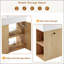 21.6 Inch Modern Floating Bathroom Vanity With Ceramic Basin - Space-Saving Design For Small Bathrooms, Right Side Storage-531668885