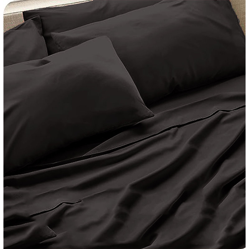 Ensemble de 6 valises pour chambre d'amis, Ensemble de draps pour lit très grand californien, Noir