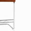 Ensemble de tabourets de bar tissés naturels 4 pièces avec dossier en bois massif Tabouret de comptoir de style médiéval moderne de 25 pouces avec pieds en métal chromé.