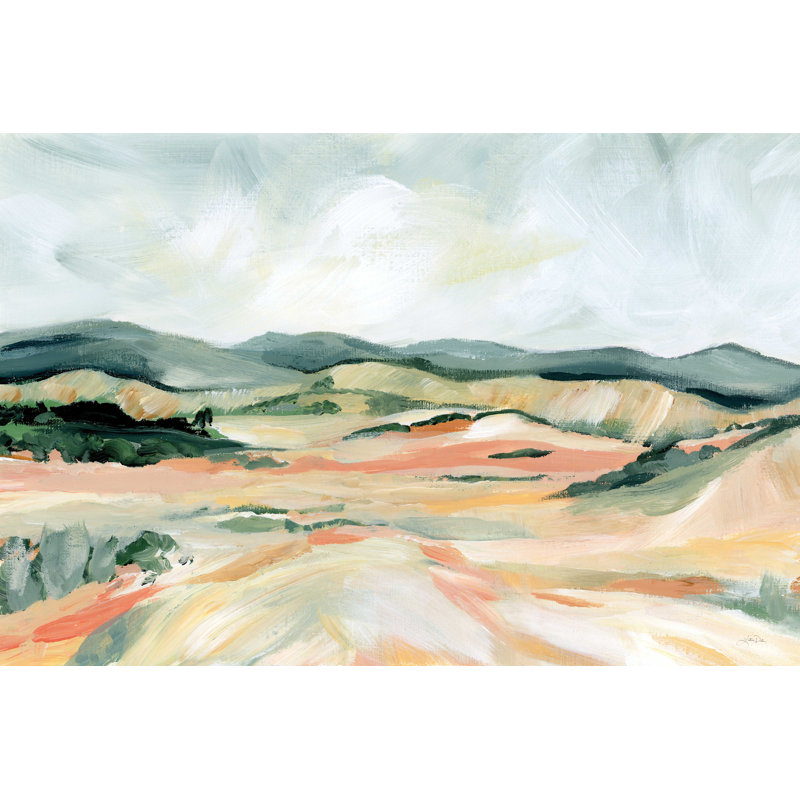 Vermillon, paysage III, H 8 po x l 12 po