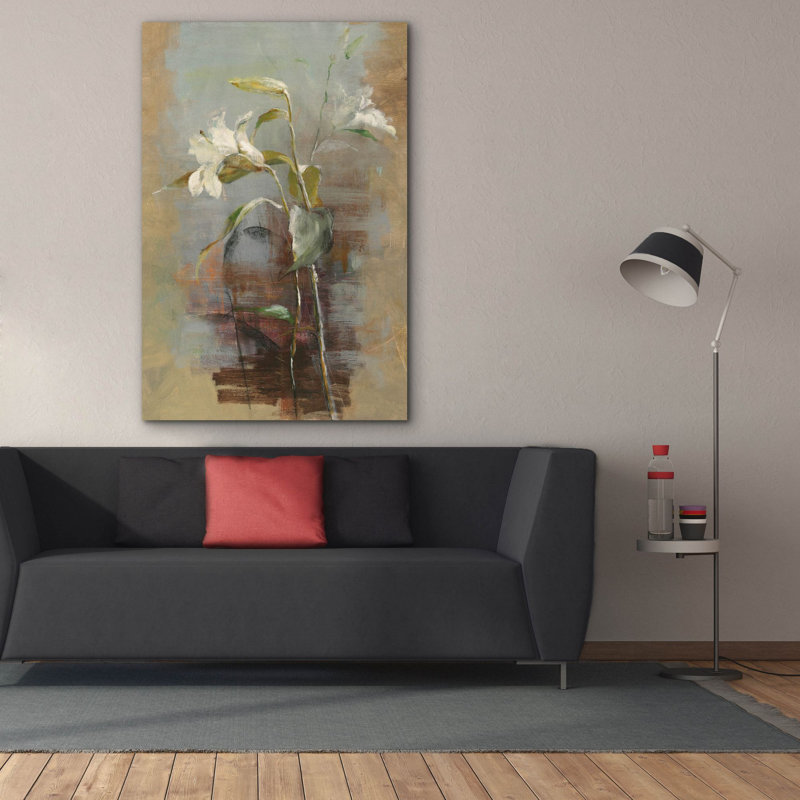 «Contemporary Lilies 2 C» par Danhui Nai, art mural sur toile, H 60 po x l 40 po
