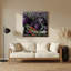 Légumes, fleurs violettes, art mural en métal mauve-2039775797