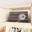 Organisateur de rangement portatif pour garde-robe pour vêtements, commode, portes magnétiques - cubes et 1 tringle, 6 crochets, armoire de rangement pour garde-robe pour bébé, blanc