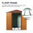 6 Ft. W X 6 Ft. D Metal Storage Shed Appealing horizontal siding  in woodgrain with coffee trim to complement-118170316-118170317