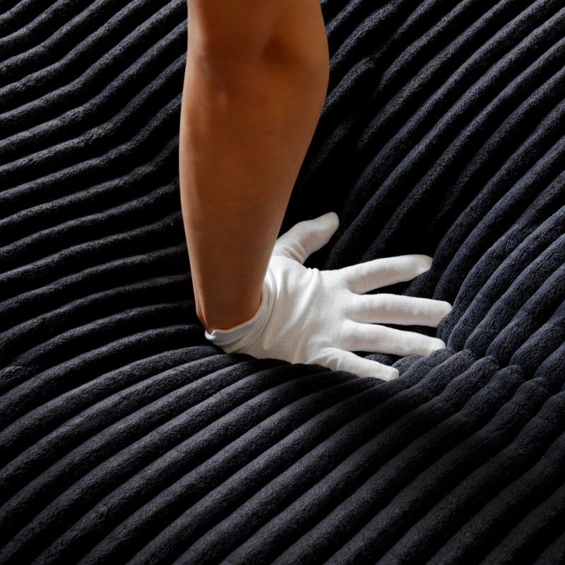 Méridienne rembourrée surdimensionnée Vannest, Noir