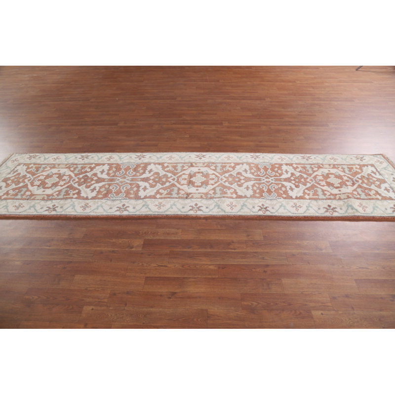 Tapis de couloir Oushak fait à la main 3 x 10