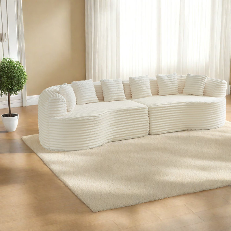 Canapé modulaire en velours côtelé 111,5 pouces Compression Cloud