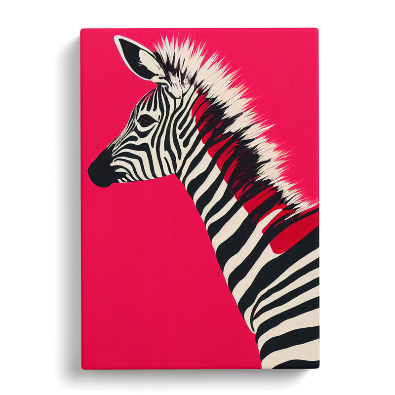 Young Zebra - Wrapped Canvas, 76cm H x 50cm W x 3cm D