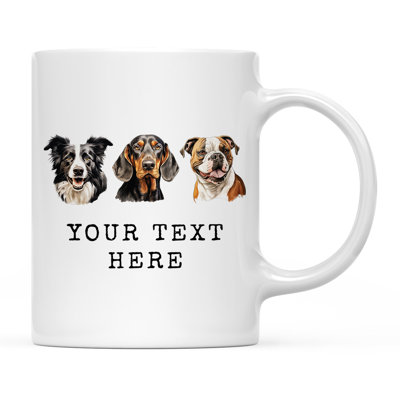 Custom Dog Lover Coffee Mug, 11 Oz Personalized Cup With Large Dog Photo And Name, Pet Owner Gift