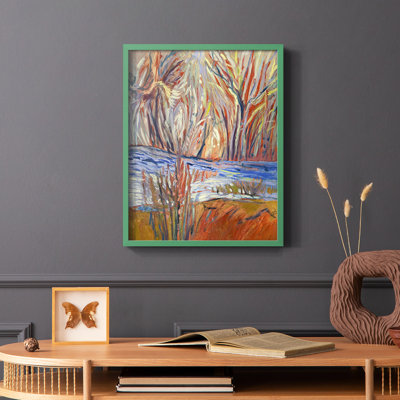 «Cadmium Winter Solstice I», reproduction encadrée - bois massif