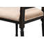 Chaise d'appoint en tissu noire / brune
