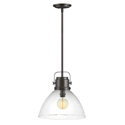 Luminaire suspendu en oxyde noir 1 lumière Malone