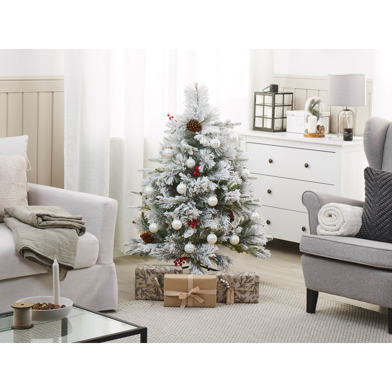 Masala Artificial Pine Christmas Tree, 3.94ft H x 3.28ft W x 1.54ft D