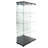 4-Shelf Glass Display Cabinet With Mirror Back Panel, Glass Display Case Curio Cabinets With 2 Door And Lock Tempered Glass Floor Standing Bookshelf, 65”X 32”X 14”-111121899