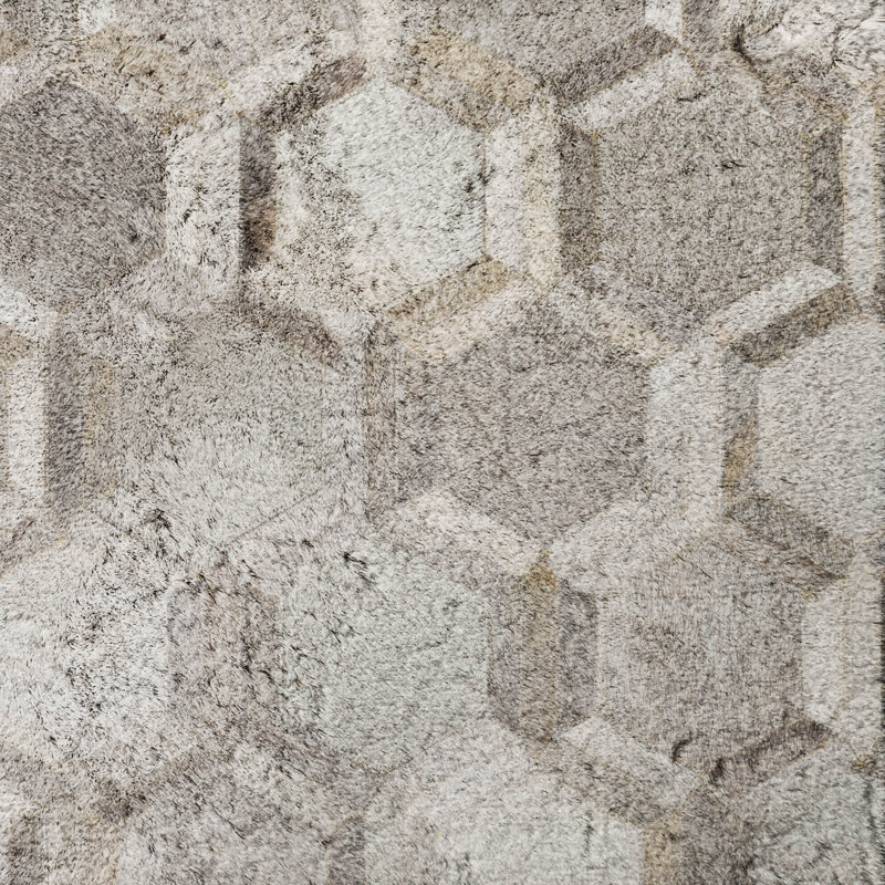 Tapis à poils longs de qualité supérieure lavable à la machine ADS97, Gris, 5 pi x 7 pi 6 po