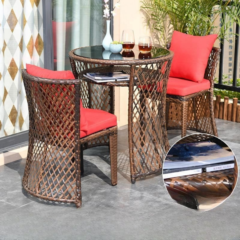 Aviyan 2 - Person Patio Dining Set with Round Table , Cushions Included