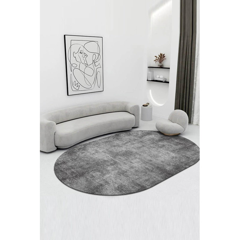 Tapis ovale Nelvin avec envers antidérapant, Ovale 5 pi 10 po x 18 pi