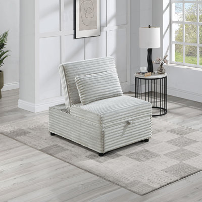 Versatile Convertible Corduroy Sofa Chair with Pull-Out Bed for All Spaces