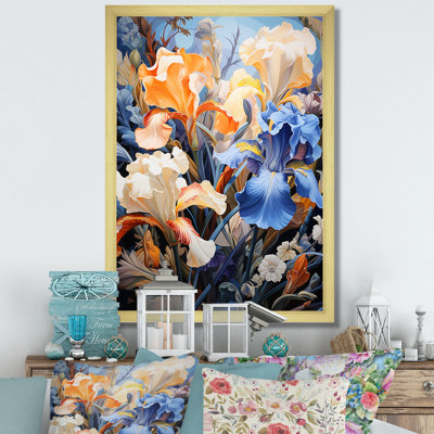 «Meadow Iris Meadow Melody», reproduction sur toile florale et botanique