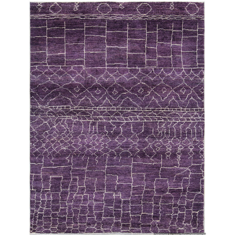 Geometric Hand Knotted 143cm X 194cm Area Rug