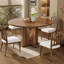 Table de salle à manger de ferme 39,4 po pour 4 personnes, table de cuisine rustique brun avec plateau en bois, format appartement compact