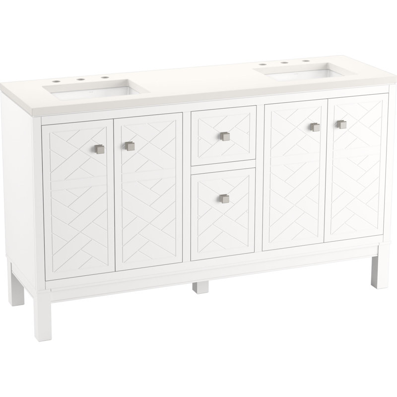 Beauxline 60-In Bathroom Vanity Set, White