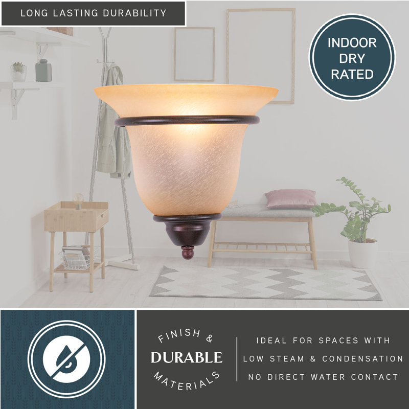 Macalla Steel Flush Mounted Sconce, Royal Bronze