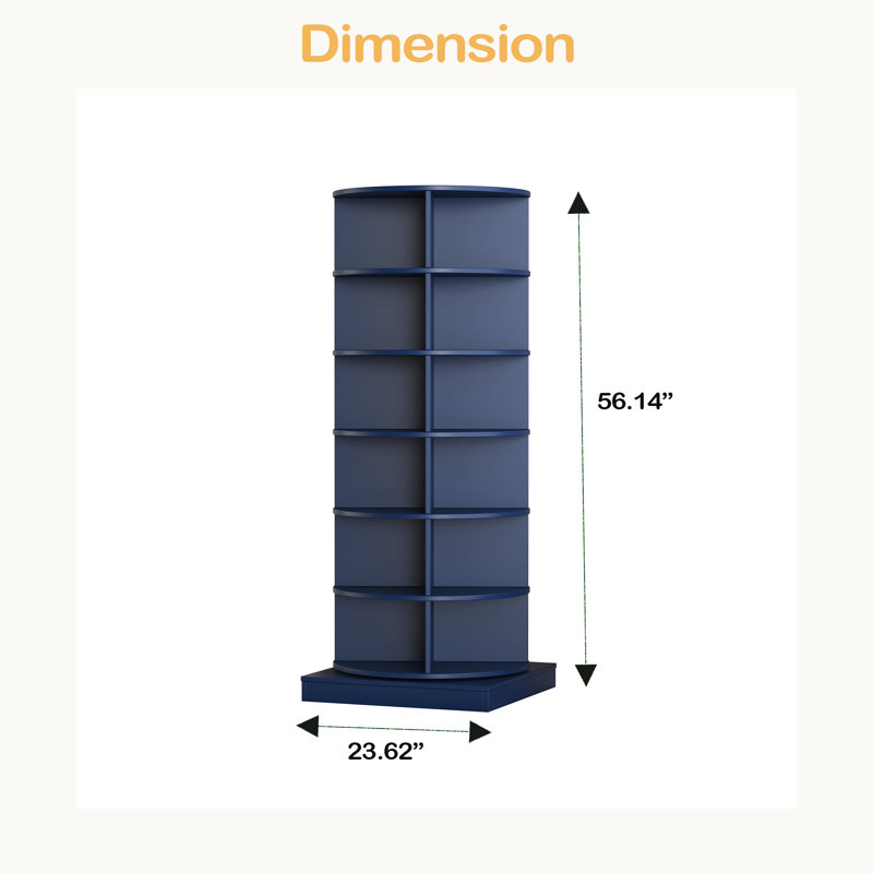 Armoire à chaussures rotative 360, Marine, H 64,96 po x l 24 po x P 24 po