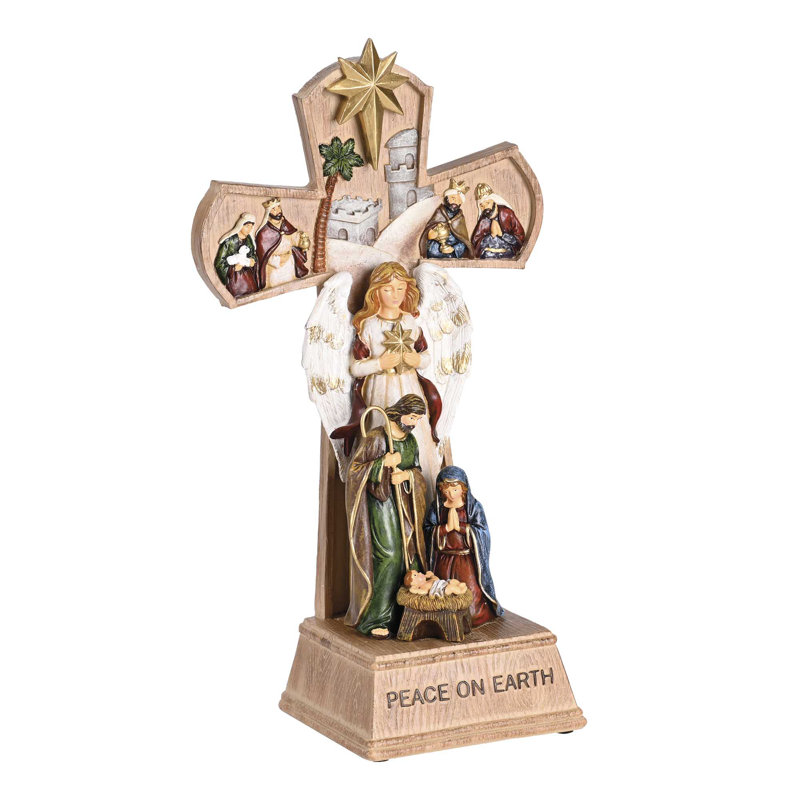 Figurine de Noël Nativité paix terre