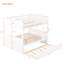 Lit double superposé au-dessus d'un lit blanc avec lit gigogne amovible - Facile à nettoyer et à entretenir. Lit gigogne simple, polyvalent pour plusieurs pièces-326246189