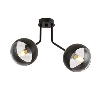 Delph Glass Semi Flush Mount