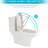 Ceramic One Piece Toilet - Skirted Bowl, Adds Aesthetic Appeal To Bathroom Modern Includes All Necessary Accessories For Installation