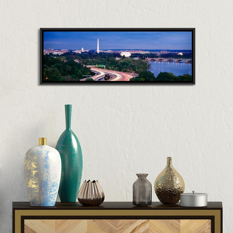 «High Angle View of a Cityscape, Washington DC», reproduction de photo sur toile, H 12 po x l 36 po x P 1,5 po